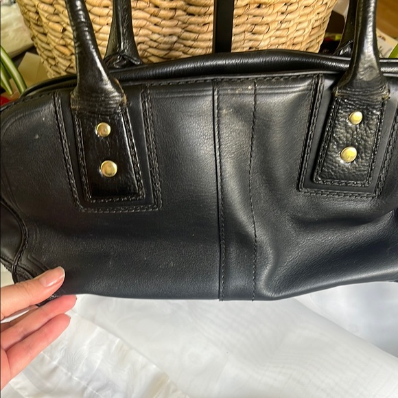 Coach purse rehab bundle 2 pack purses leather and canvas/ BLK WHT - Picture 10 of 11